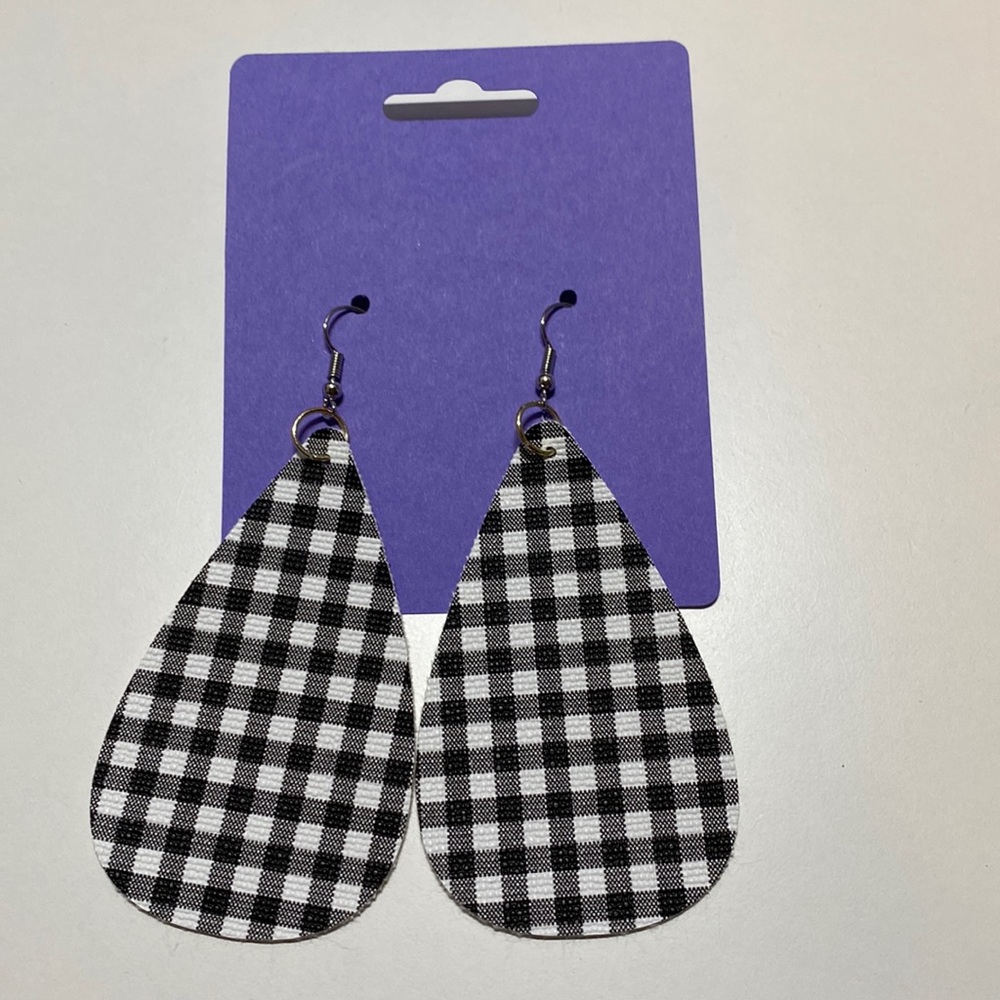 Handmade Faux Leather Earrings